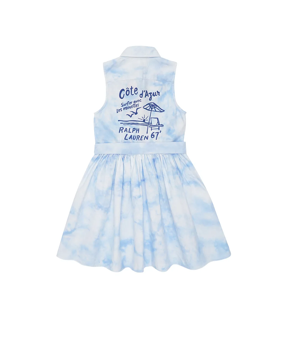 Детское платье Polo Ralph Lauren Kids 313935647001, голубой цвет • Купить в интернет-магазине Kameron