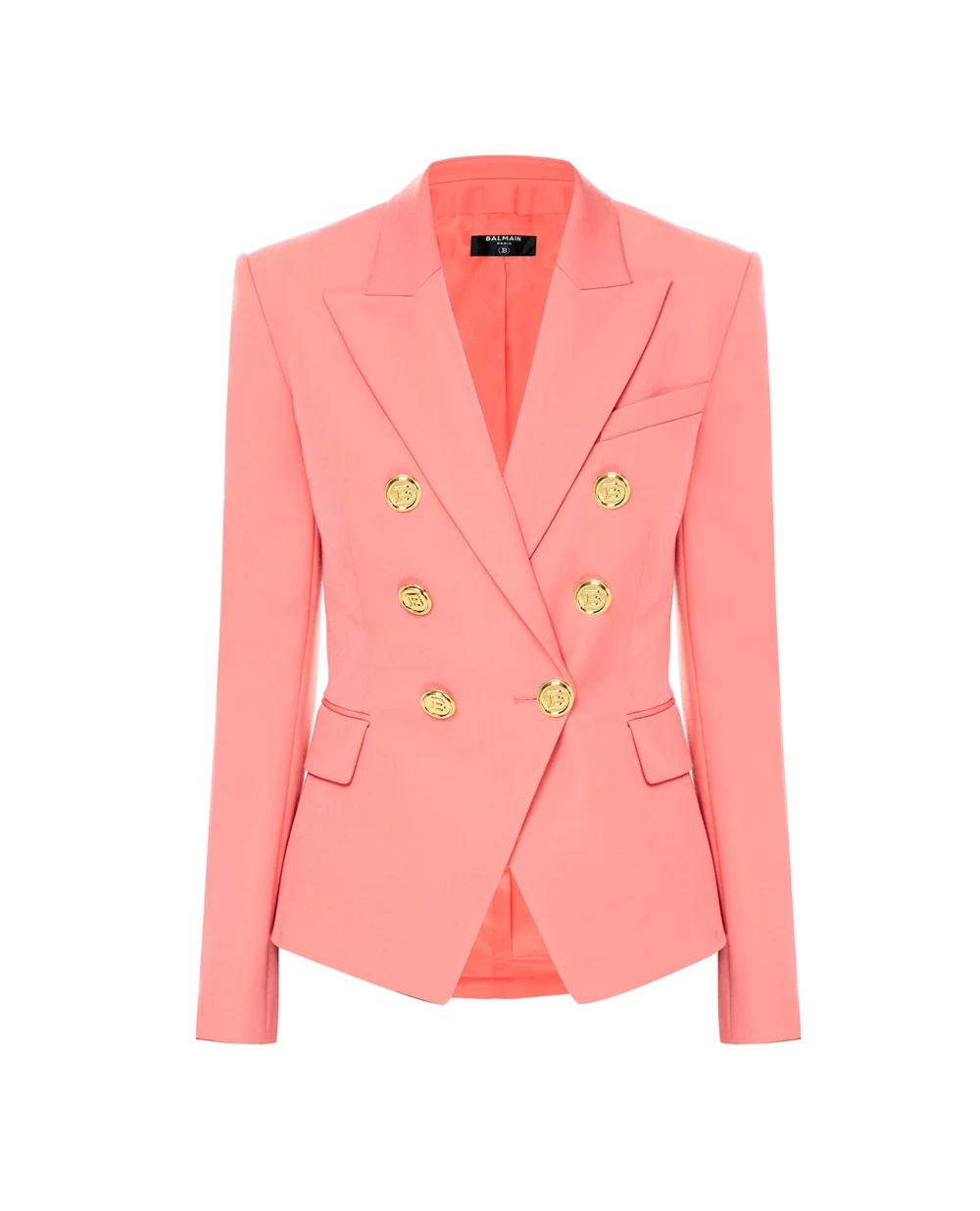 Шерстяной жакет Balmain XF1SG002WB05, розовый цвет • Купить в интернет-магазине Kameron