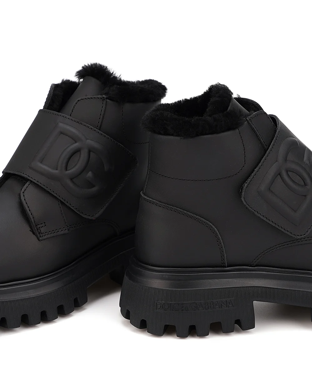 Дитячі черевики Dolce&Gabbana Kids DA5230-A5660-M, чорний колір • Купити в інтернет-магазині Kameron