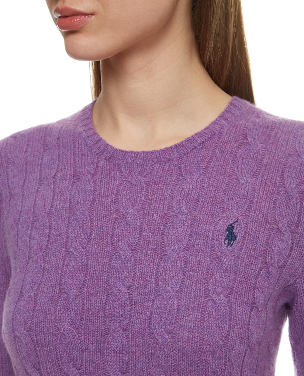 Шерстяной джемпер Polo Ralph Lauren 211525764067, сиреневый цвет • Купить в интернет-магазине Kameron