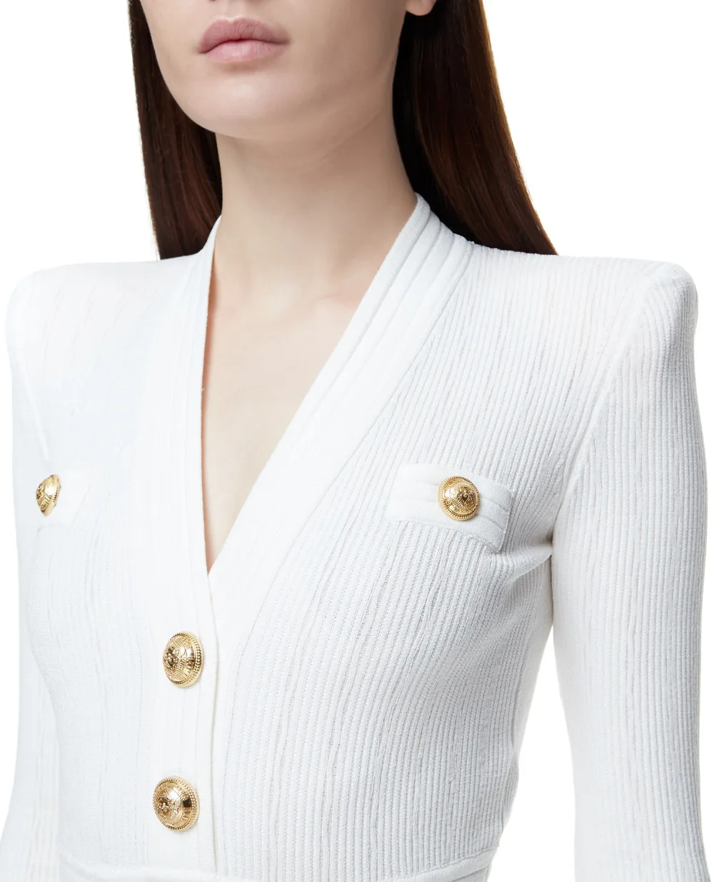 Платье Balmain XF1R8060KB00, белый цвет • Купить в интернет-магазине Kameron