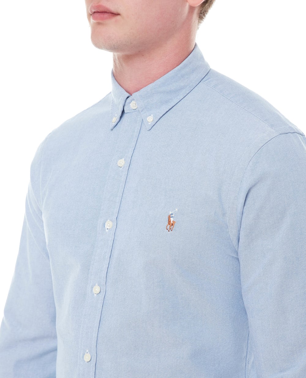 Рубашка Polo Ralph Lauren 710767444001, голубой цвет • Купить в интернет-магазине Kameron