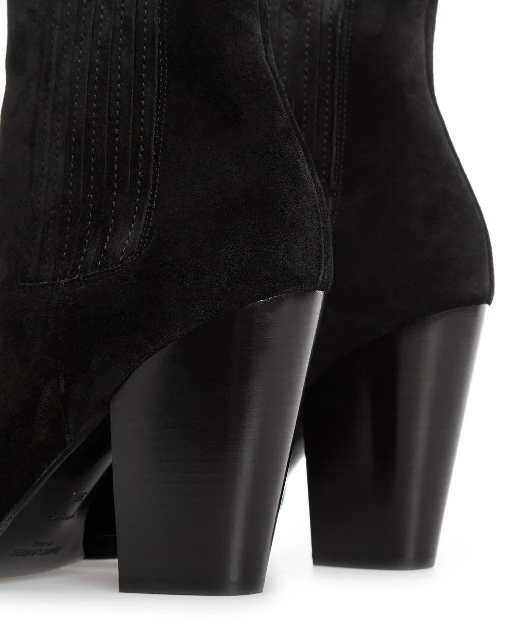 Замшевые ботильоны Saint Laurent 633955-1NX00-, черный цвет • Купить в интернет-магазине Kameron