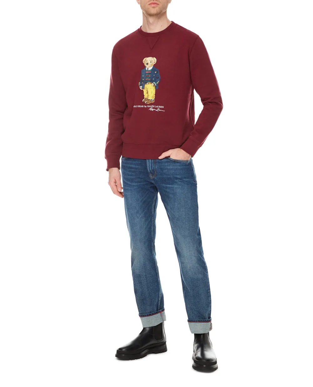 Свитшот Polo Bear Polo Ralph Lauren 710853308004, бордовый цвет • Купить в интернет-магазине Kameron