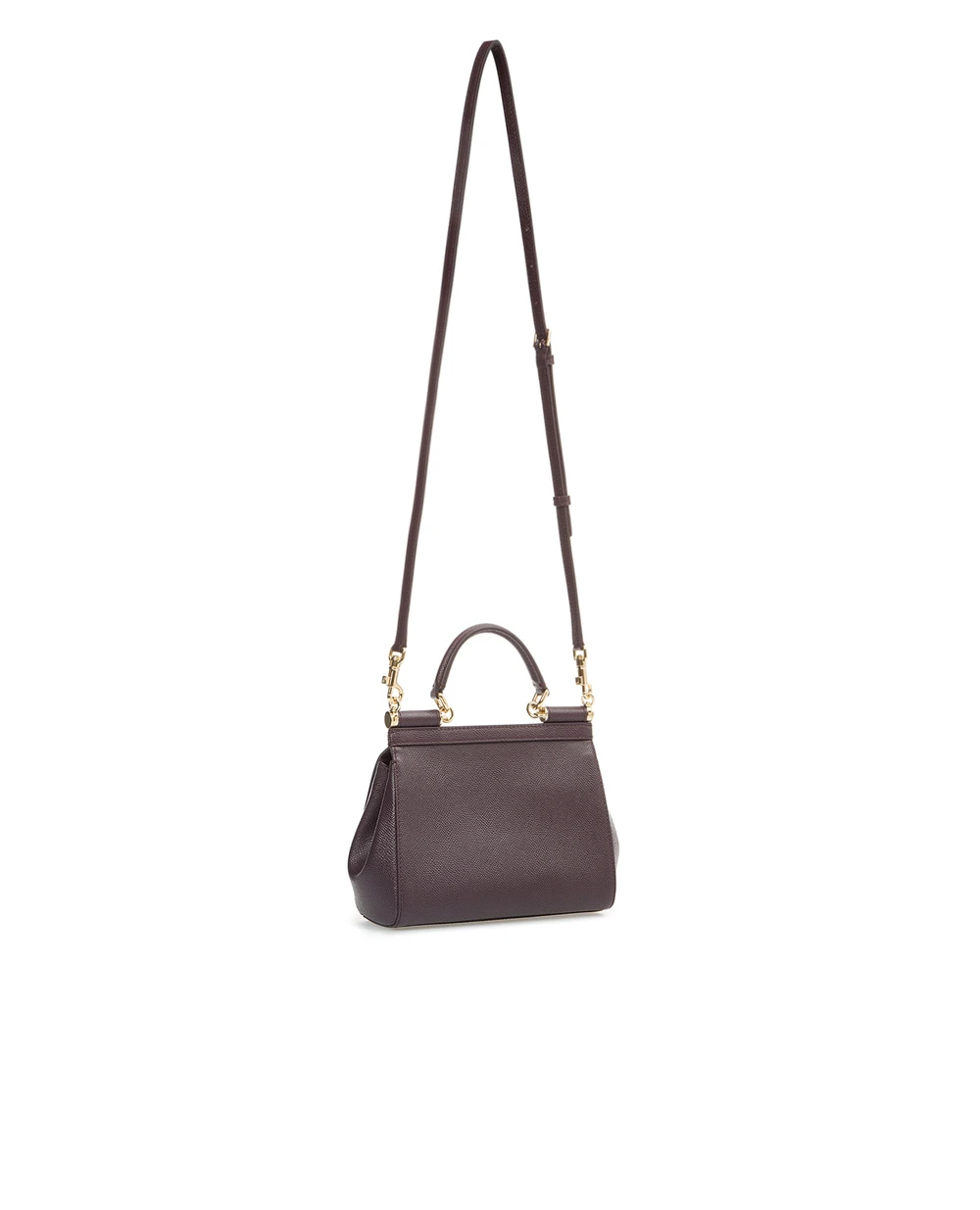 Кожаная сумка Sicily Medium Dolce&Gabbana BB6003-A1001, фиолетовый цвет • Купить в интернет-магазине Kameron