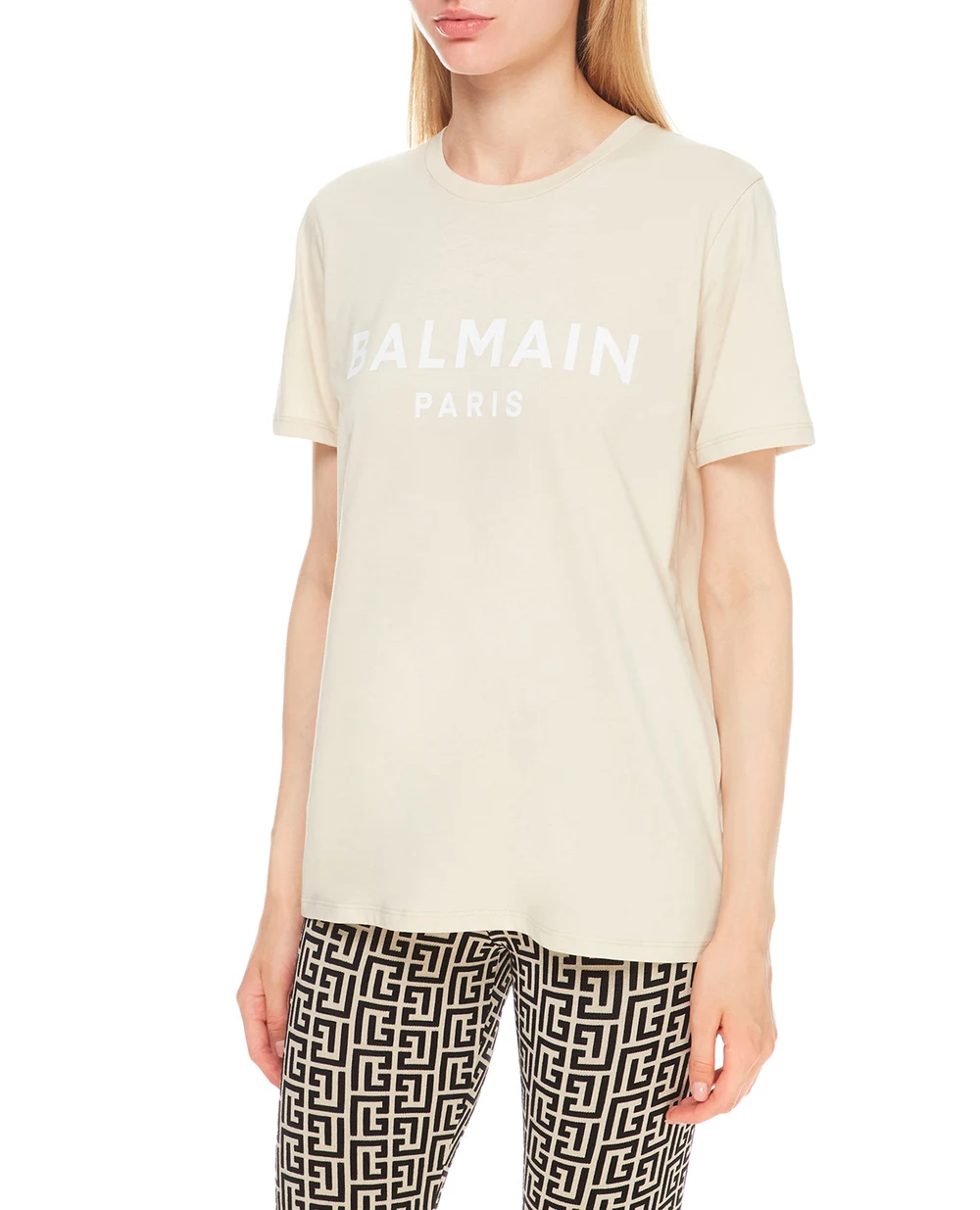 Футболка Balmain WF1EF000B091-S, бежевый цвет • Купить в интернет-магазине Kameron