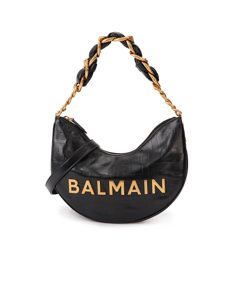 Кожаная сумка 1945 Soft Moon Balmain EN1BQ954LETF, черный цвет • Купить в интернет-магазине Kameron