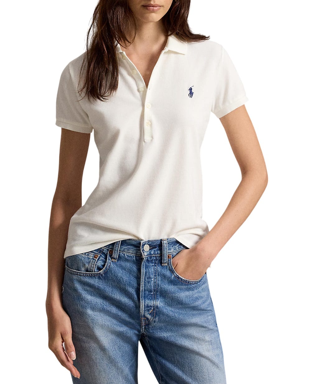 Поло Polo Ralph Lauren 211B18200015, белый цвет • Купить в интернет-магазине Kameron