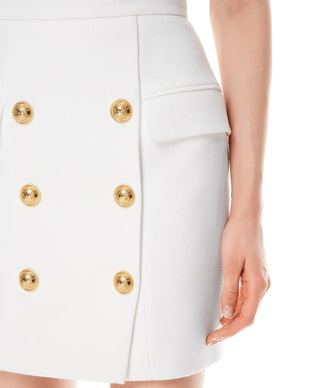 Юбка Balmain VF14004C208, белый цвет • Купить в интернет-магазине Kameron