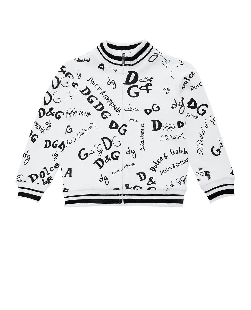 Спортивная кофта Dolce&Gabbana Kids L5JW1P-HS7D6-B, белый цвет • Купить в интернет-магазине Kameron