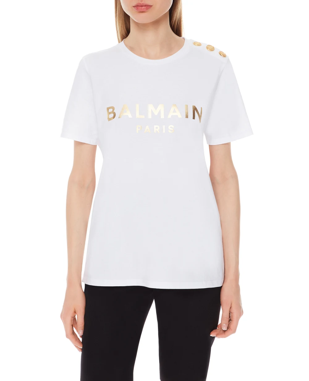 Футболка Balmain VF0EF005B020, белый цвет • Купить в интернет-магазине Kameron