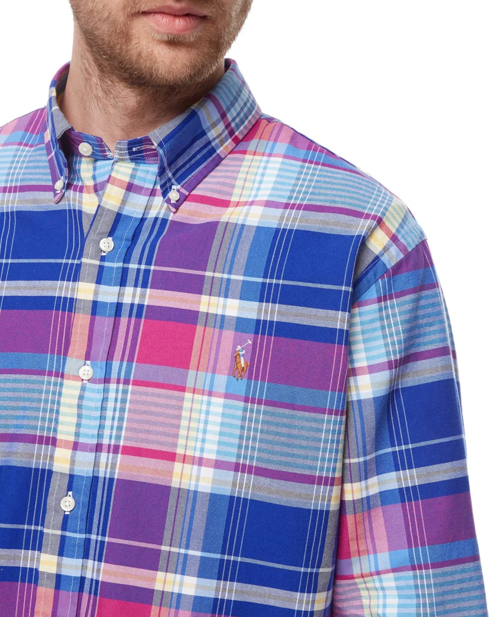 Рубашка Polo Ralph Lauren 710867315002, синий цвет • Купить в интернет-магазине Kameron