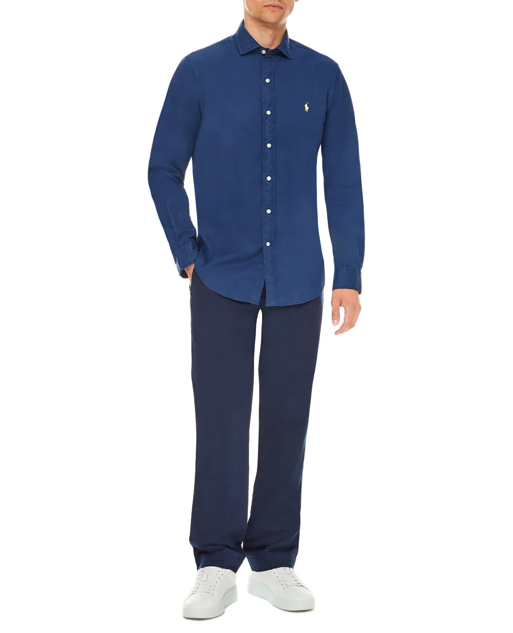 Льняные брюки Polo Ralph Lauren 710794408005, синий цвет • Купить в интернет-магазине Kameron
