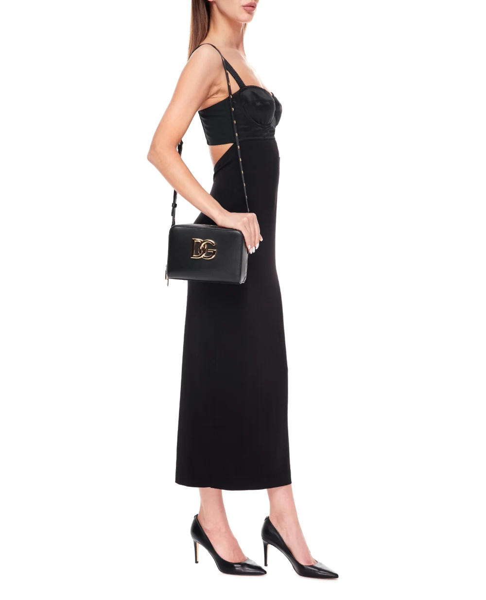 Кожаная сумка 3.5 Medium Dolce&Gabbana BB7214-AW576, черный цвет • Купить в интернет-магазине Kameron