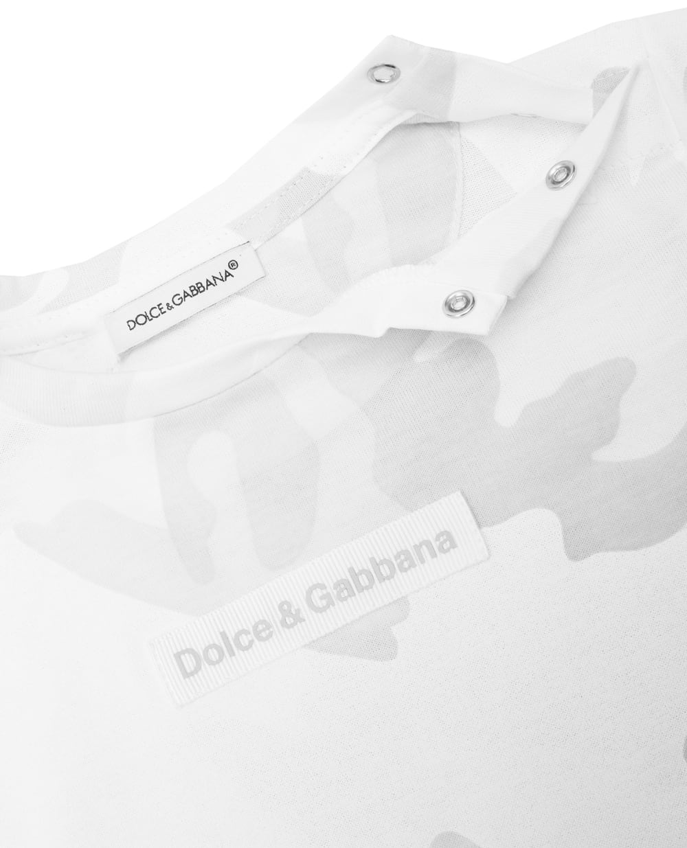 Футболка Dolce&Gabbana Kids L1JT8E-G7YIS, серый цвет • Купить в интернет-магазине Kameron