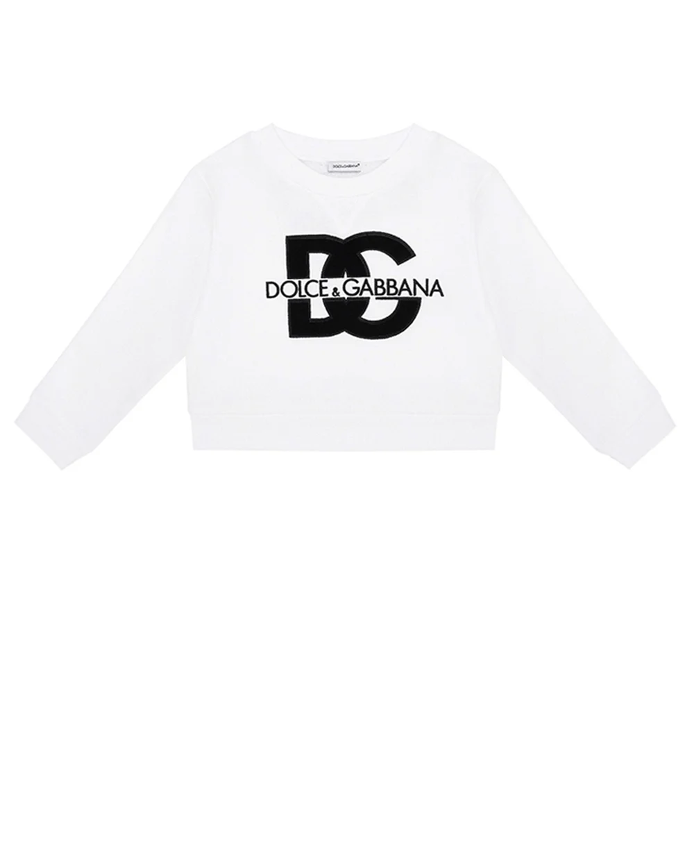 Детский свитшот Dolce&Gabbana Kids L5JWAC-G7L4J-B, белый цвет • Купить в интернет-магазине Kameron