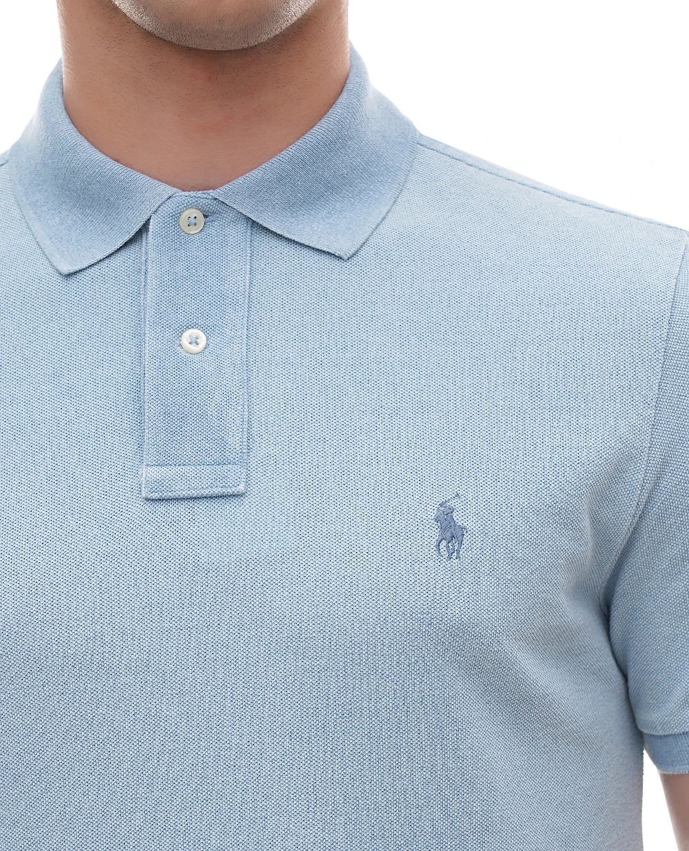 Поло Mesh Polo Ralph Lauren 710680784138, голубой цвет • Купить в интернет-магазине Kameron