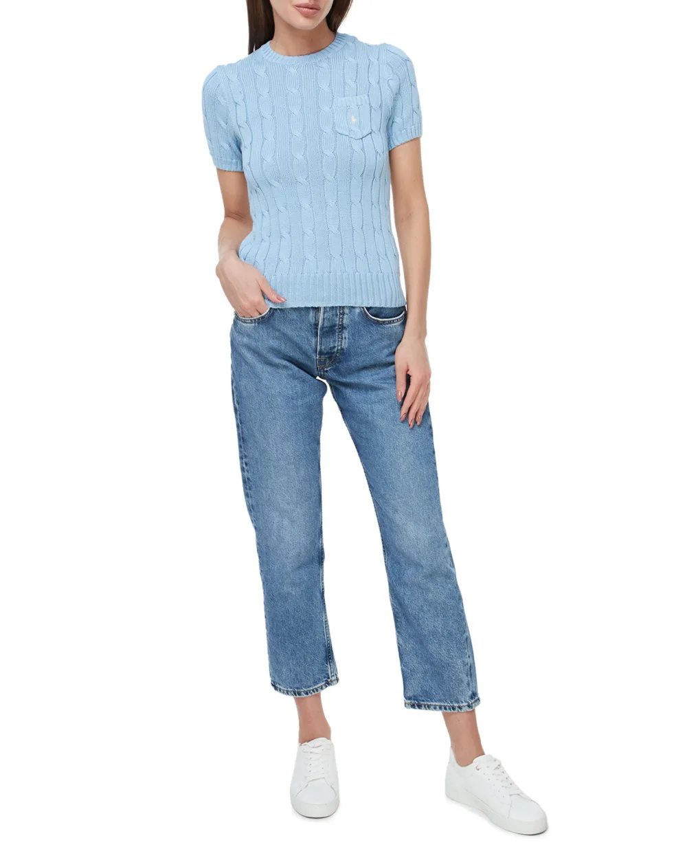 Джемпер Polo Ralph Lauren 211895379002, голубой цвет • Купить в интернет-магазине Kameron