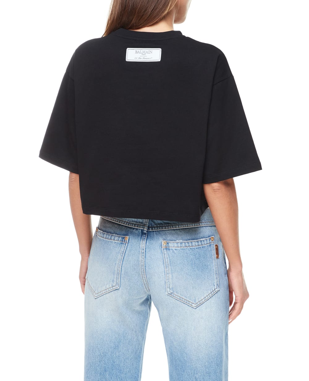 Футболка Balmain BF0EE020GD17, черный цвет • Купить в интернет-магазине Kameron
