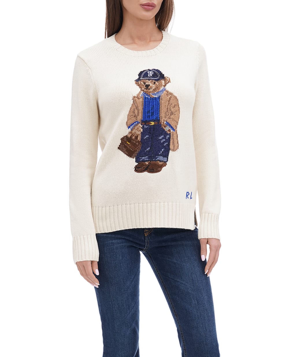 Джемпер Polo Bear Polo Ralph Lauren 211910460001, молочный цвет • Купить в интернет-магазине Kameron