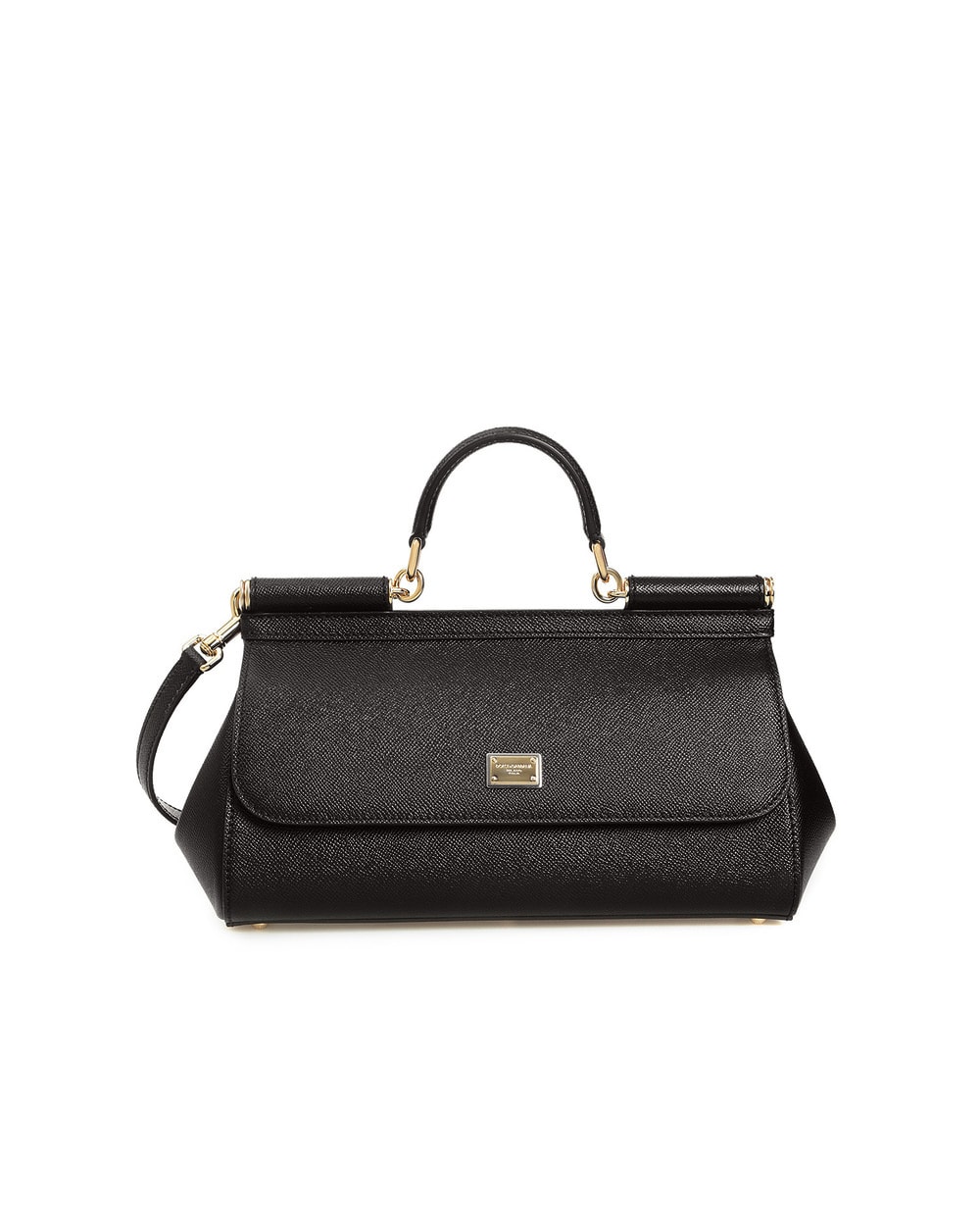 Кожаная сумка Sicily Elongated Dolce&Gabbana BB7117-A1001, черный цвет • Купить в интернет-магазине Kameron