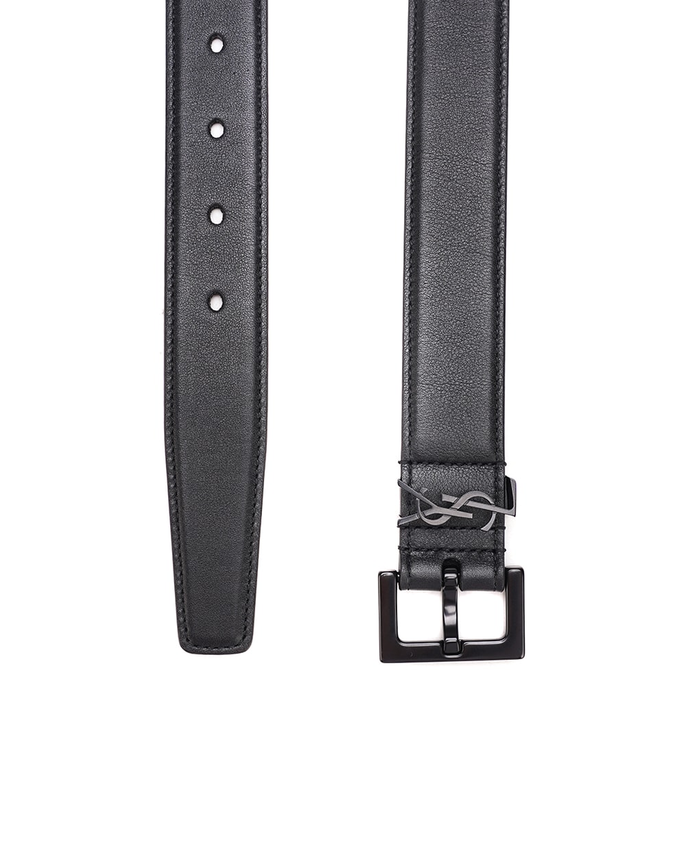 Кожаный ремень Saint Laurent 634437-BOO0U, черный цвет • Купить в интернет-магазине Kameron