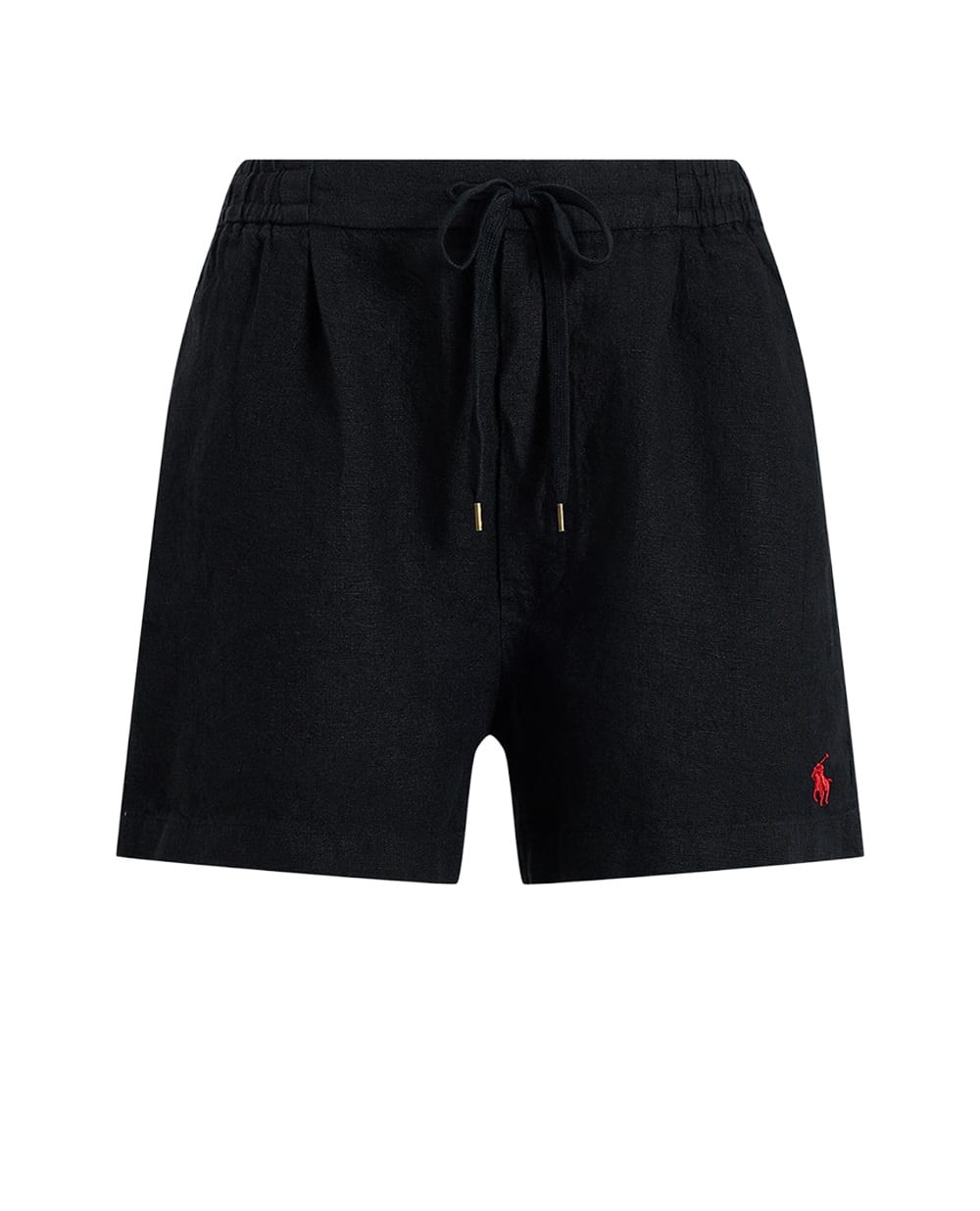 Льняные шорты на завязках Polo Ralph Lauren 211A12950001, черный цвет • Купить в интернет-магазине Kameron
