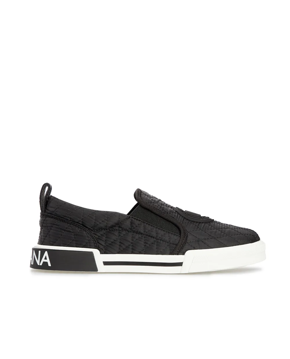 Слипоны Dolce&Gabbana Kids D11041-AQ320-L, черный цвет • Купить в интернет-магазине Kameron