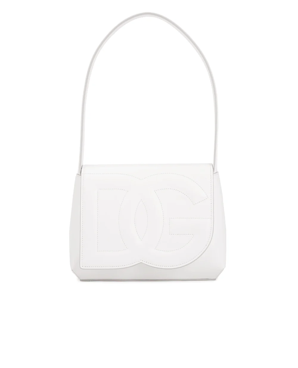 Кожаная сумка DG Logo Dolce&Gabbana BB7516-AW576, белый цвет • Купить в интернет-магазине Kameron