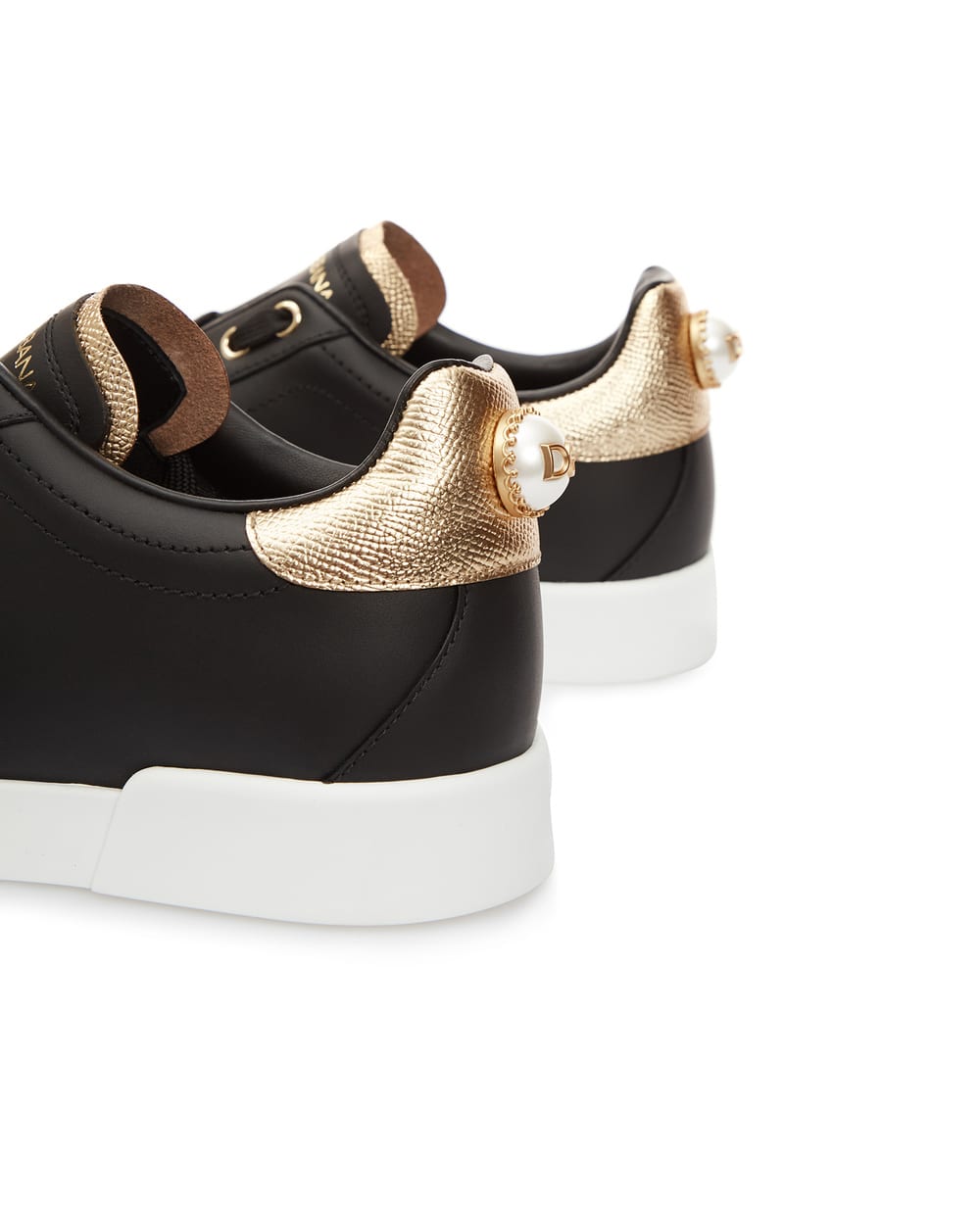 Кеды Portofino из кожи Dolce&Gabbana CK1602-AN298, черный цвет • Купить в интернет-магазине Kameron