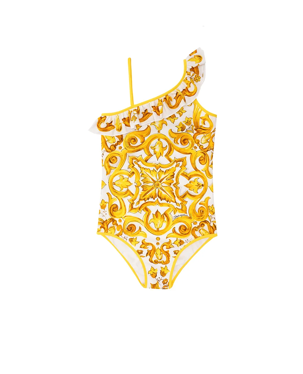 Детский купальник Dolce&Gabbana Kids L5J838-ON00W-S, желтый цвет • Купить в интернет-магазине Kameron