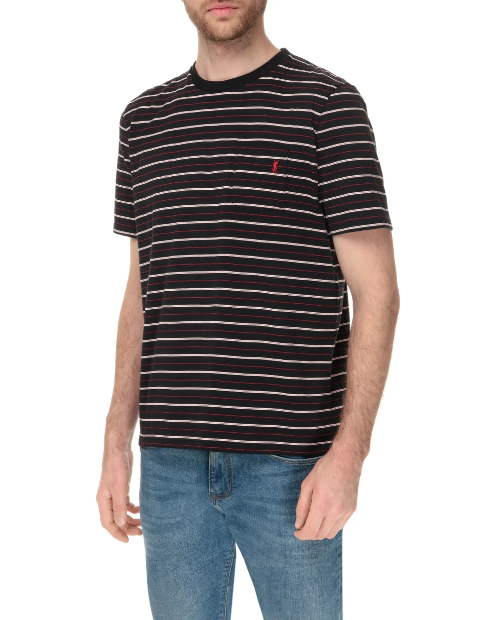 Футболка Saint Laurent 631097-YBUR2-, черный цвет • Купить в интернет-магазине Kameron