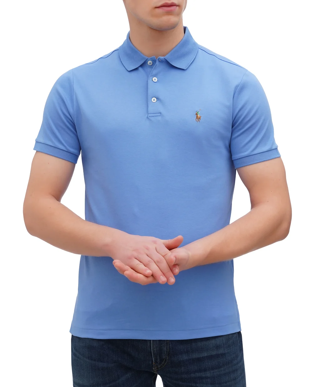 Поло Interlock Polo Ralph Lauren 710704319140, синий цвет • Купить в интернет-магазине Kameron