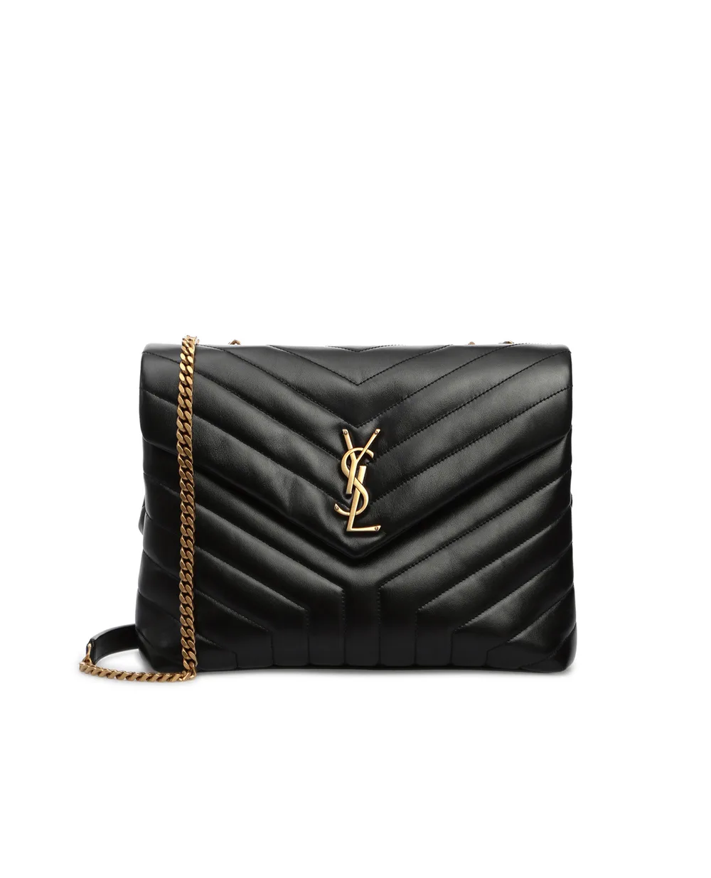 Кожаная сумка Loulou Medium Saint Laurent 574946-DV727-, черный цвет • Купить в интернет-магазине Kameron