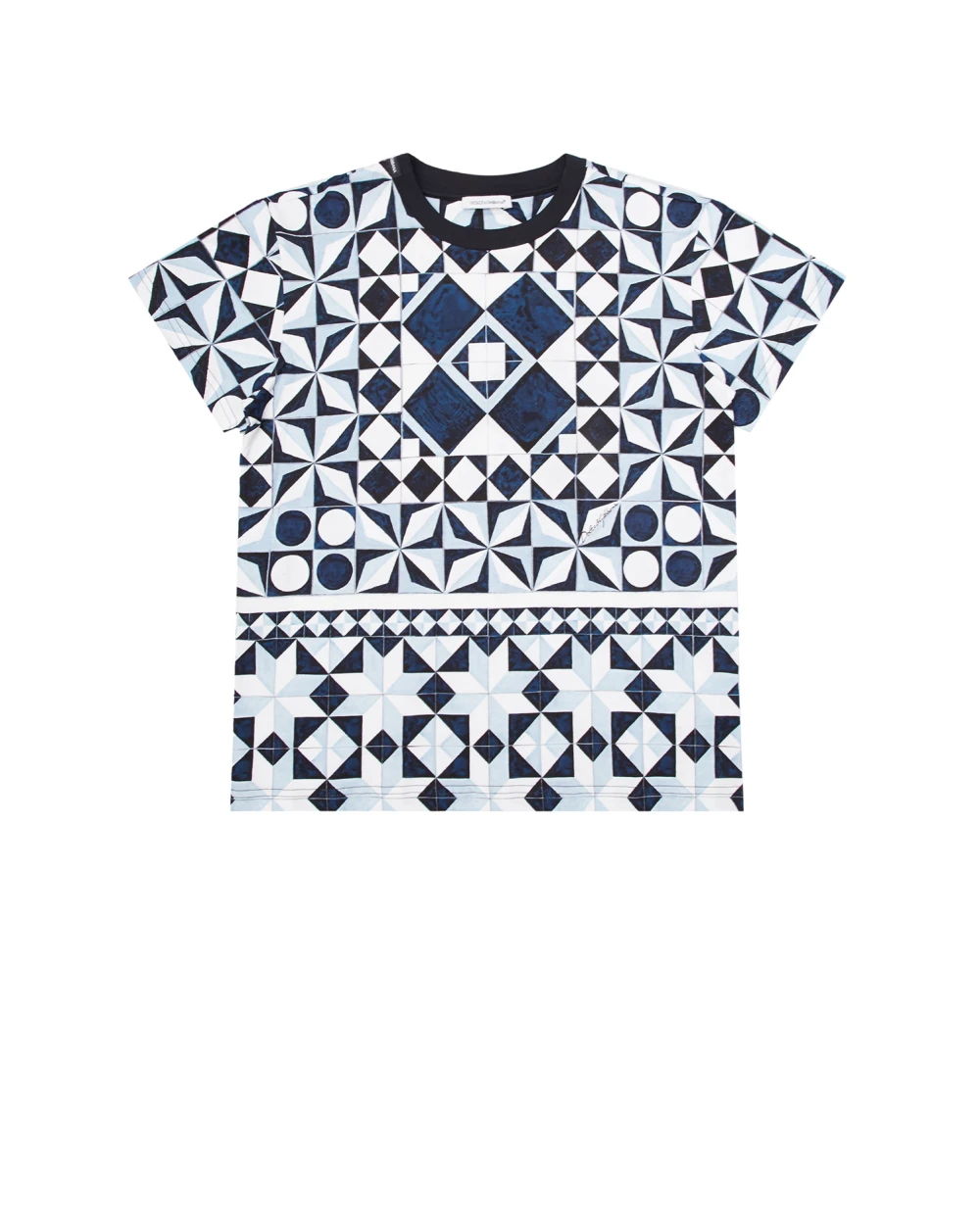 Футболка Dolce&Gabbana Kids L4JTBL-G7YBL-B, синий цвет • Купить в интернет-магазине Kameron