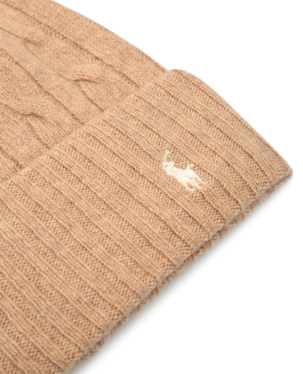 Шерстяная шапка Polo Ralph Lauren 455823039004, бежевый цвет • Купить в интернет-магазине Kameron