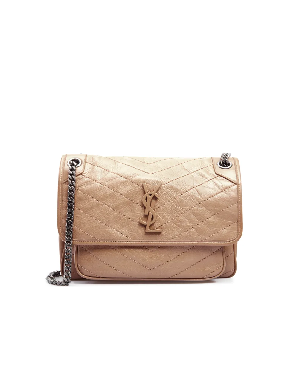 Кожаная сумка Niki Medium Saint Laurent 633158-1YG04, бежевый цвет • Купить в интернет-магазине Kameron