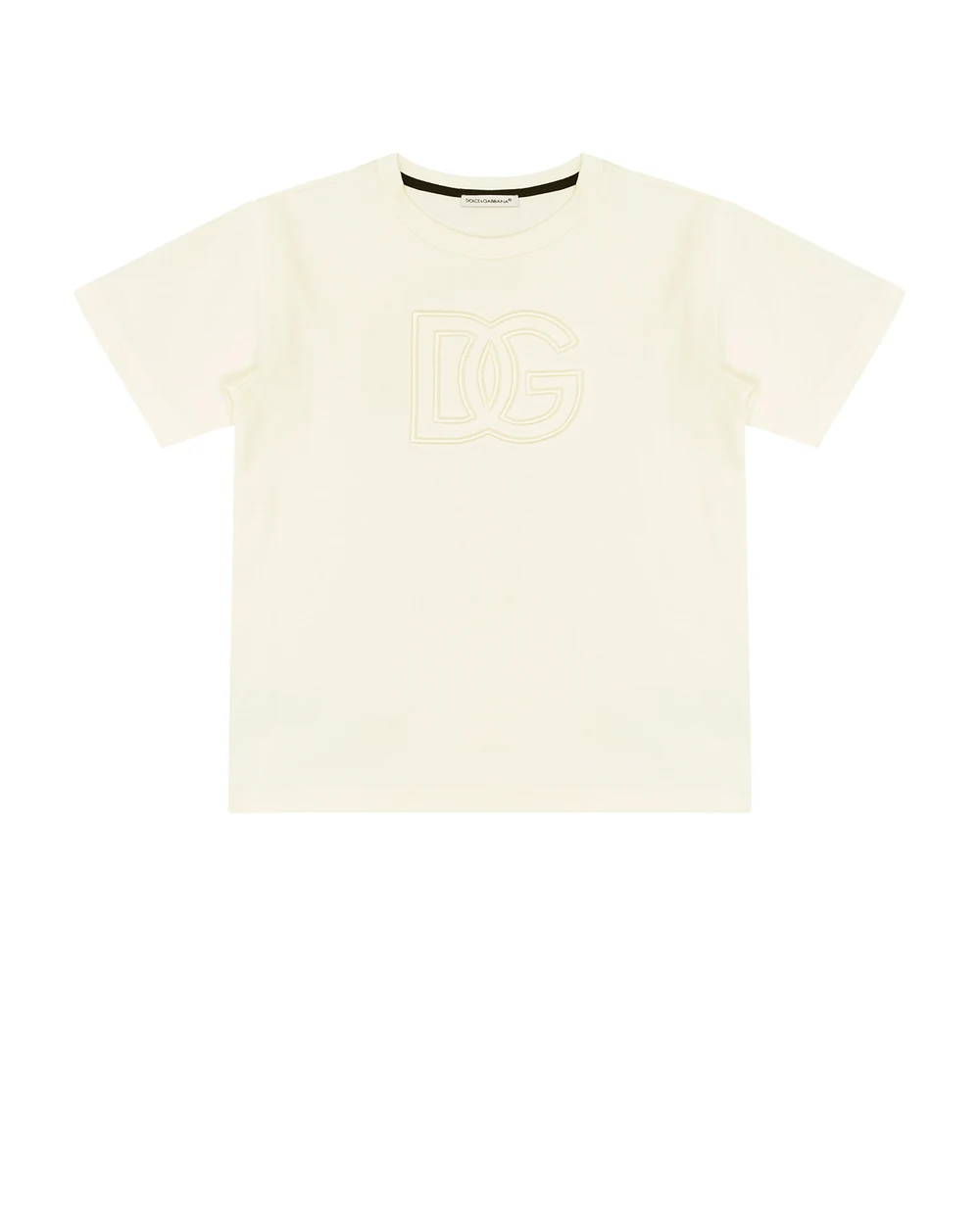 Футболка Dolce&Gabbana Kids L4JTDM-G7BYC-B, белый цвет • Купить в интернет-магазине Kameron