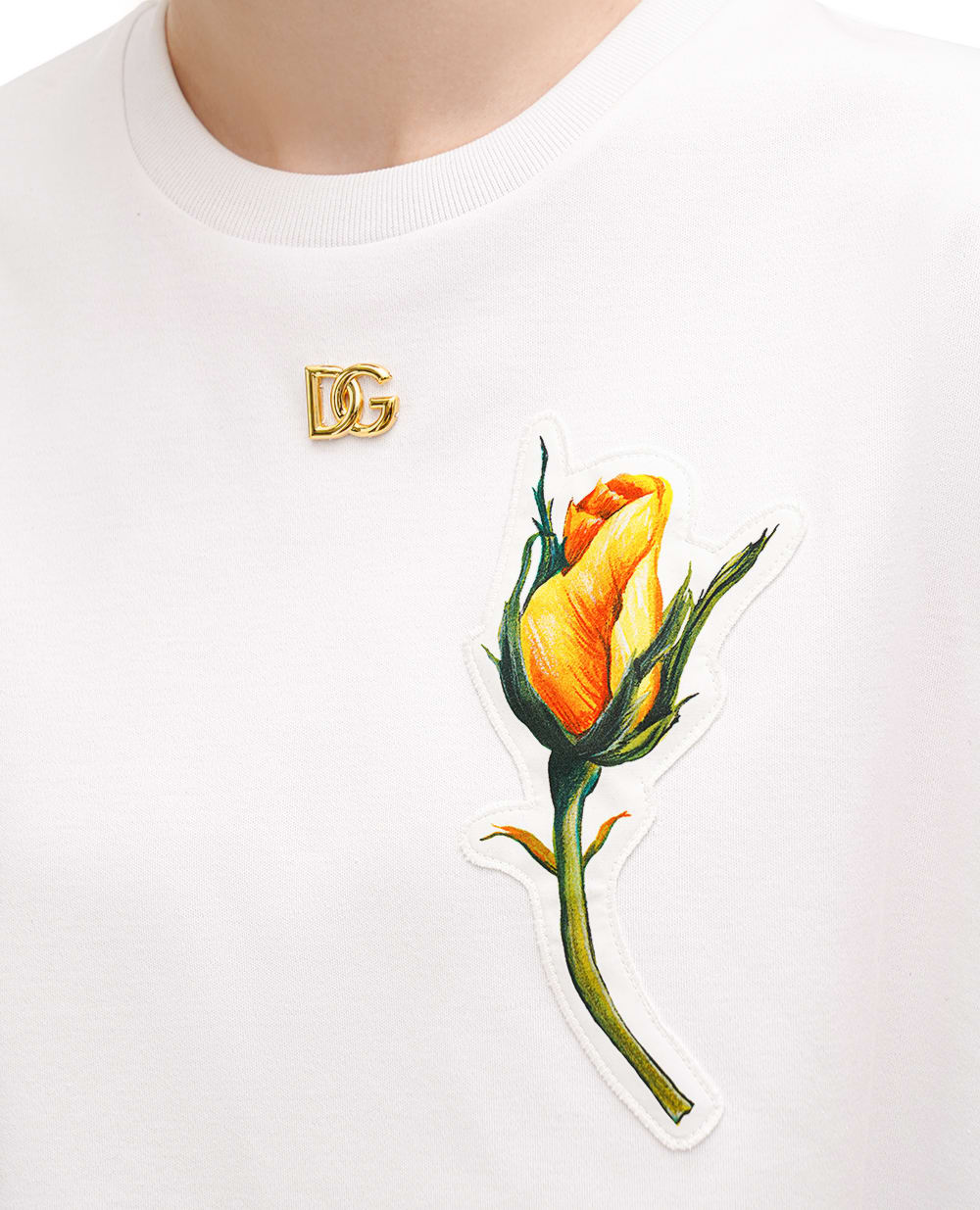 Футболка Dolce&Gabbana F8U68Z-G7G9A, белый цвет • Купить в интернет-магазине Kameron