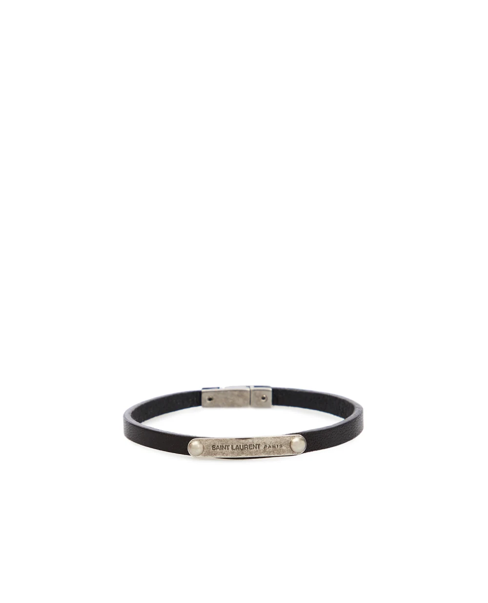 Кожаный браслет Saint Laurent 506148-0IH1D, черный цвет • Купить в интернет-магазине Kameron