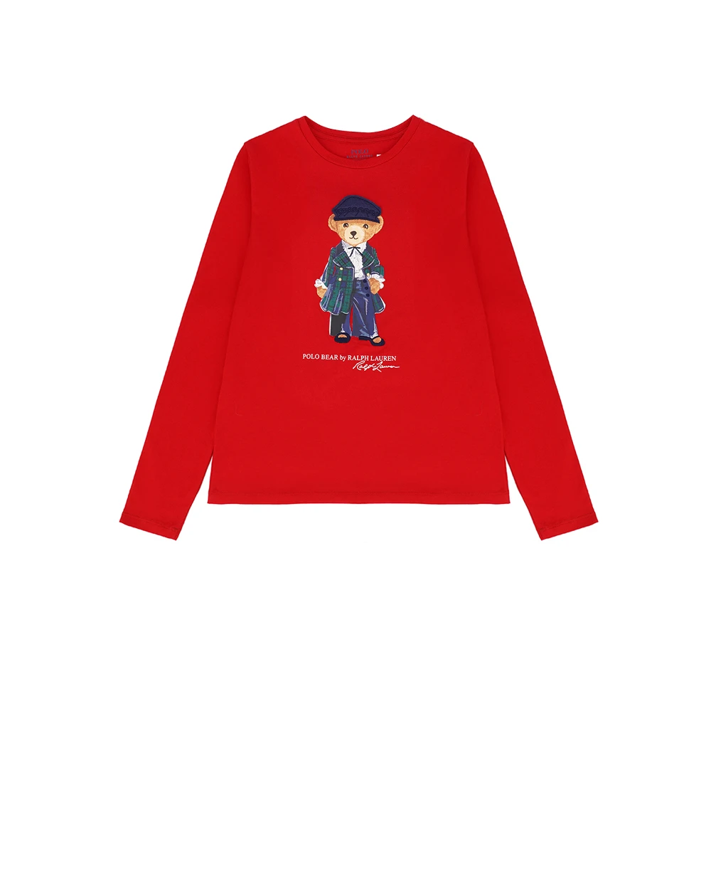 Детский лонгслив Polo Bear Polo Ralph Lauren Kids 312952134002, красный цвет • Купить в интернет-магазине Kameron