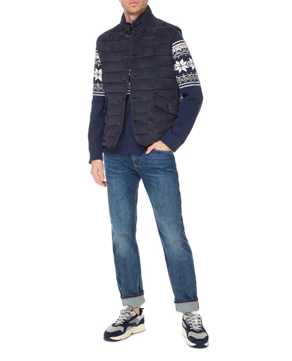 Замшевый жилет Polo Ralph Lauren 710847085002, синий цвет • Купить в интернет-магазине Kameron