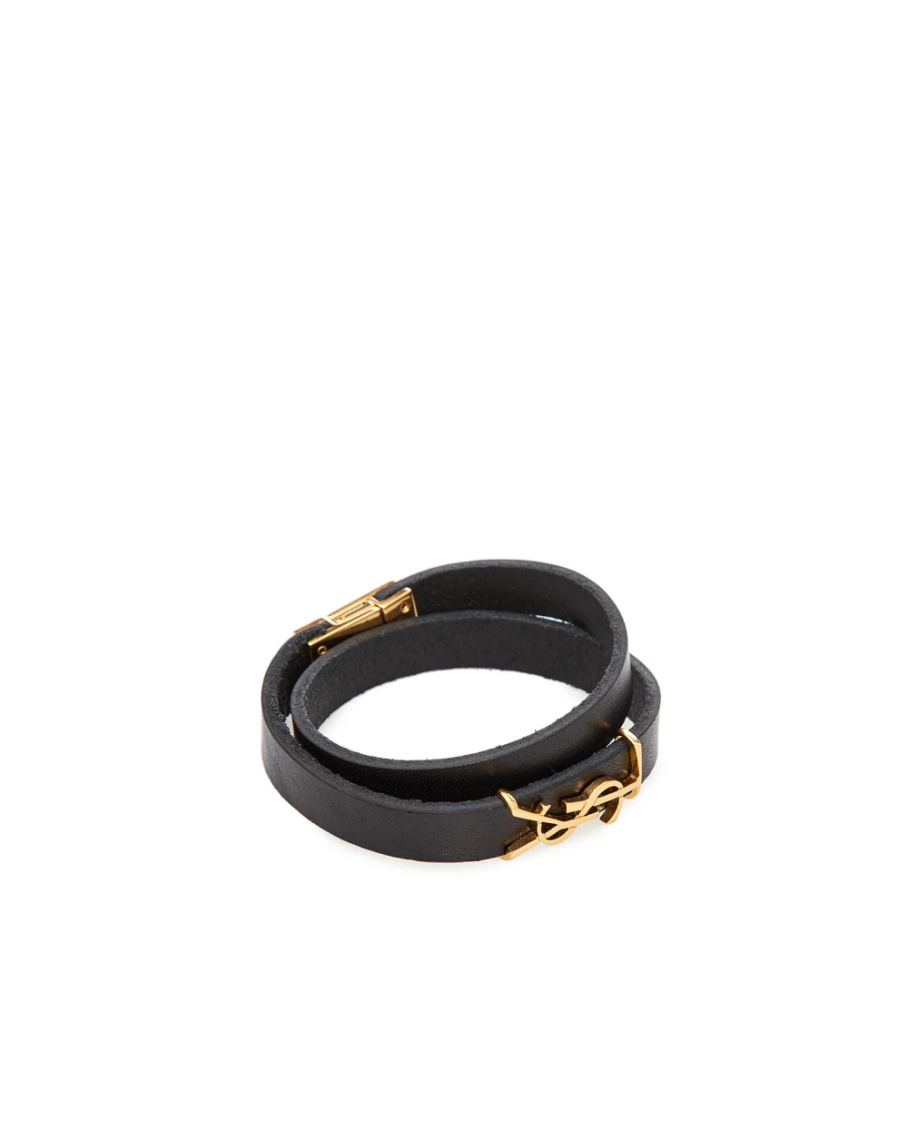 Кожаный браслет Opyum Saint Laurent 646558-0IH0J, черный цвет • Купить в интернет-магазине Kameron