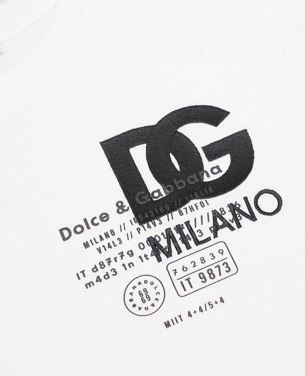 Детская хлопковая футболка Dolce&Gabbana Kids L4JTEY-G7K1Z-B, белый цвет • Купить в интернет-магазине Kameron