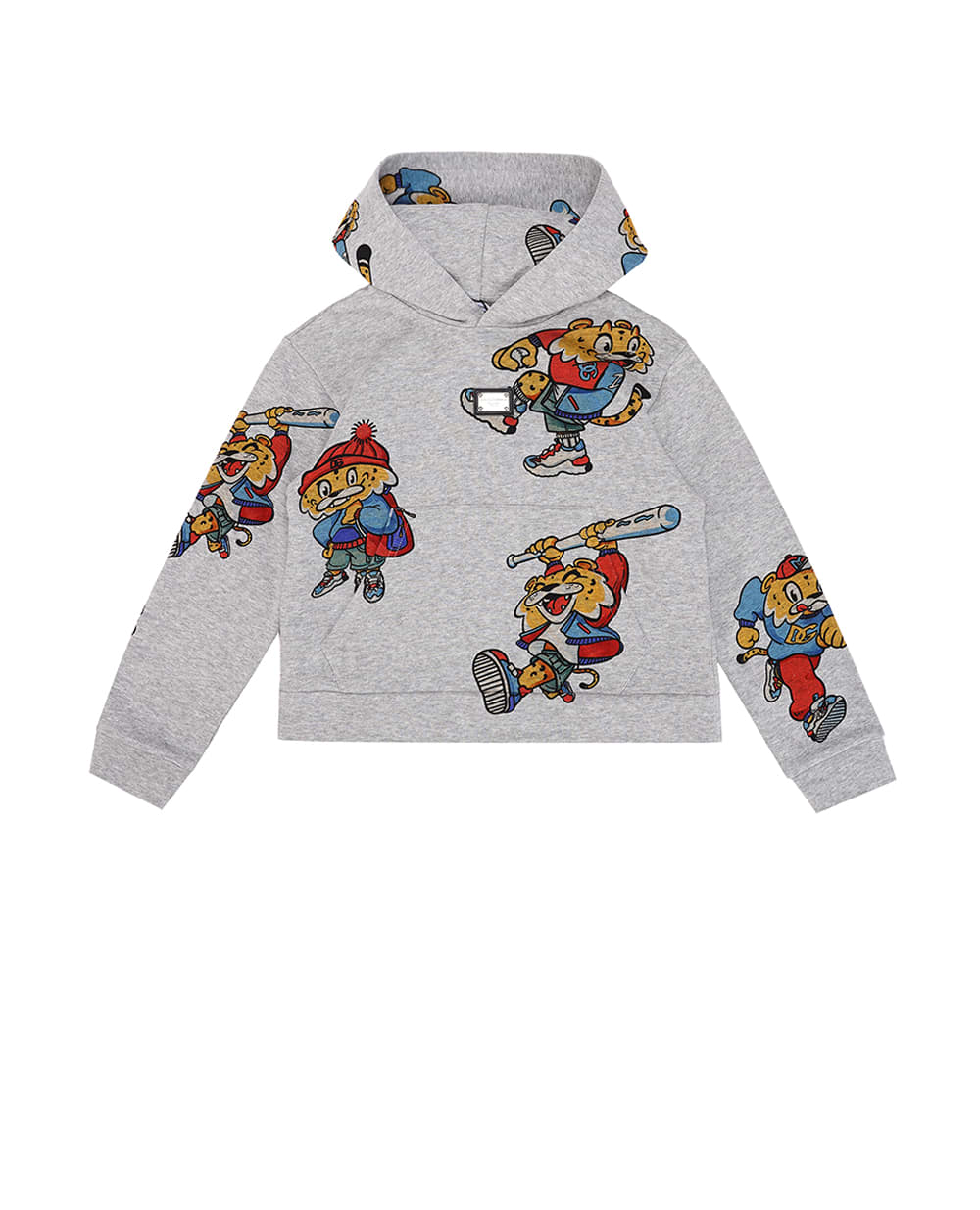 Детское худи Dolce&Gabbana Kids L4JWHQ-G7JT1-S, серый цвет • Купить в интернет-магазине Kameron
