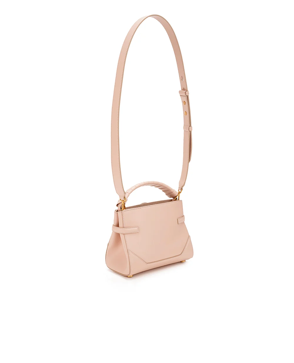 Кожаная сумка B-Buzz Top Handle 22 Balmain CN1DA797LAVE, пудровый цвет • Купить в интернет-магазине Kameron
