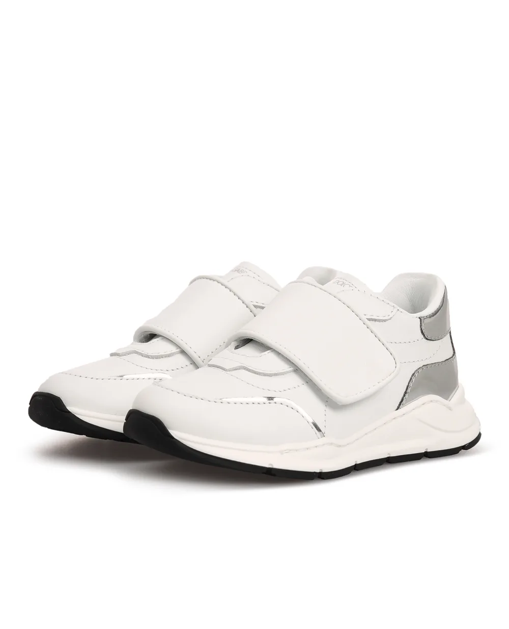 Детские кожаные сникеры Dolce&Gabbana Kids DN0145-AK186, белый цвет • Купить в интернет-магазине Kameron