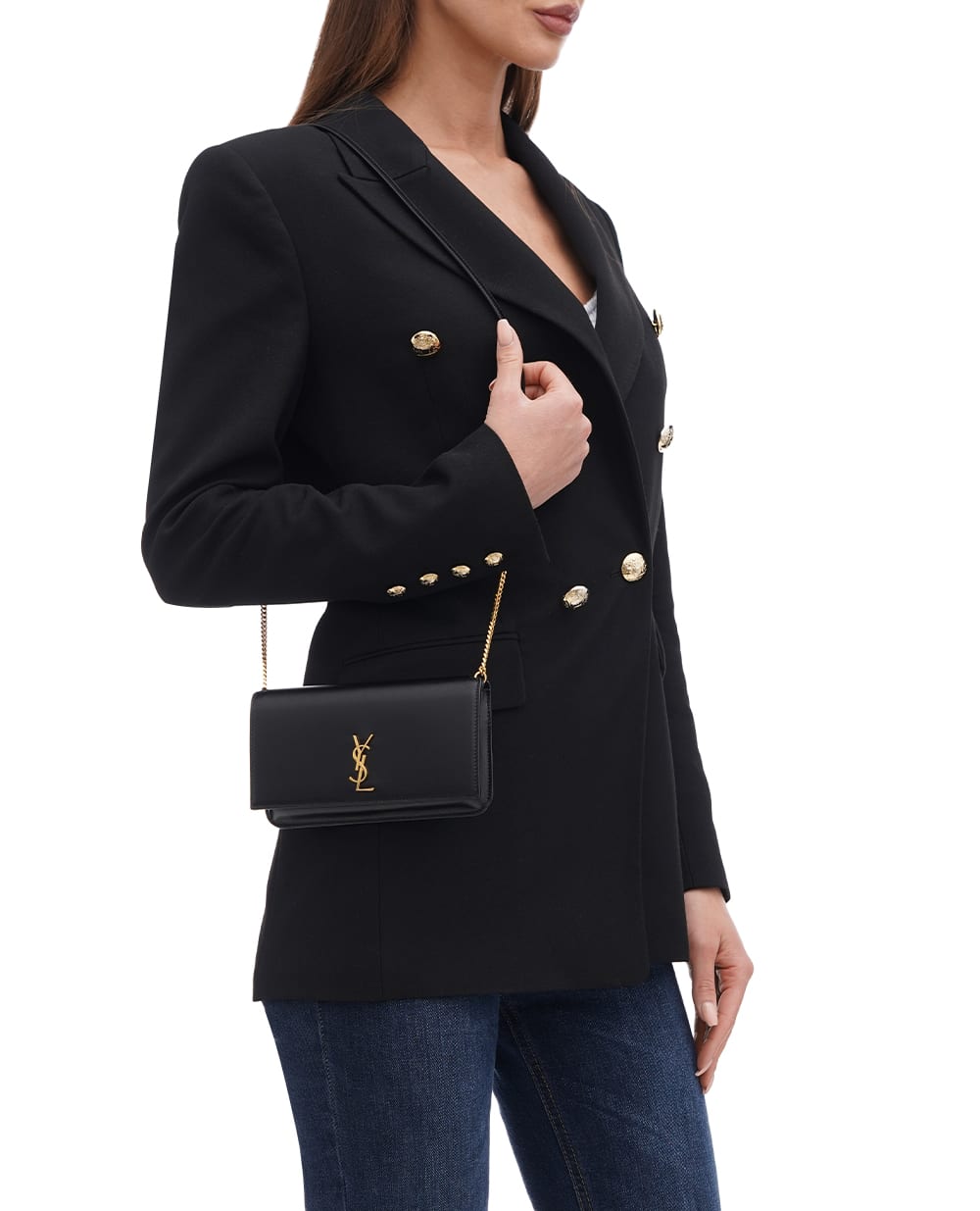 Кожаная сумка Cassandre Saint Laurent 635095-0U40J, черный цвет • Купить в интернет-магазине Kameron