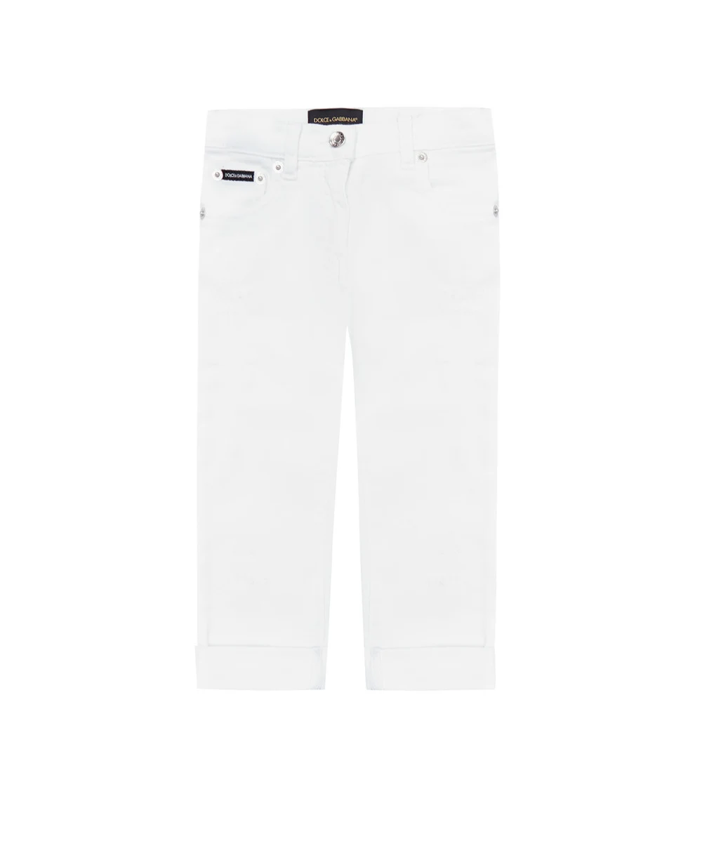 Детские джинсы Dolce&Gabbana Kids L52F41-LDA18-B, белый цвет • Купить в интернет-магазине Kameron