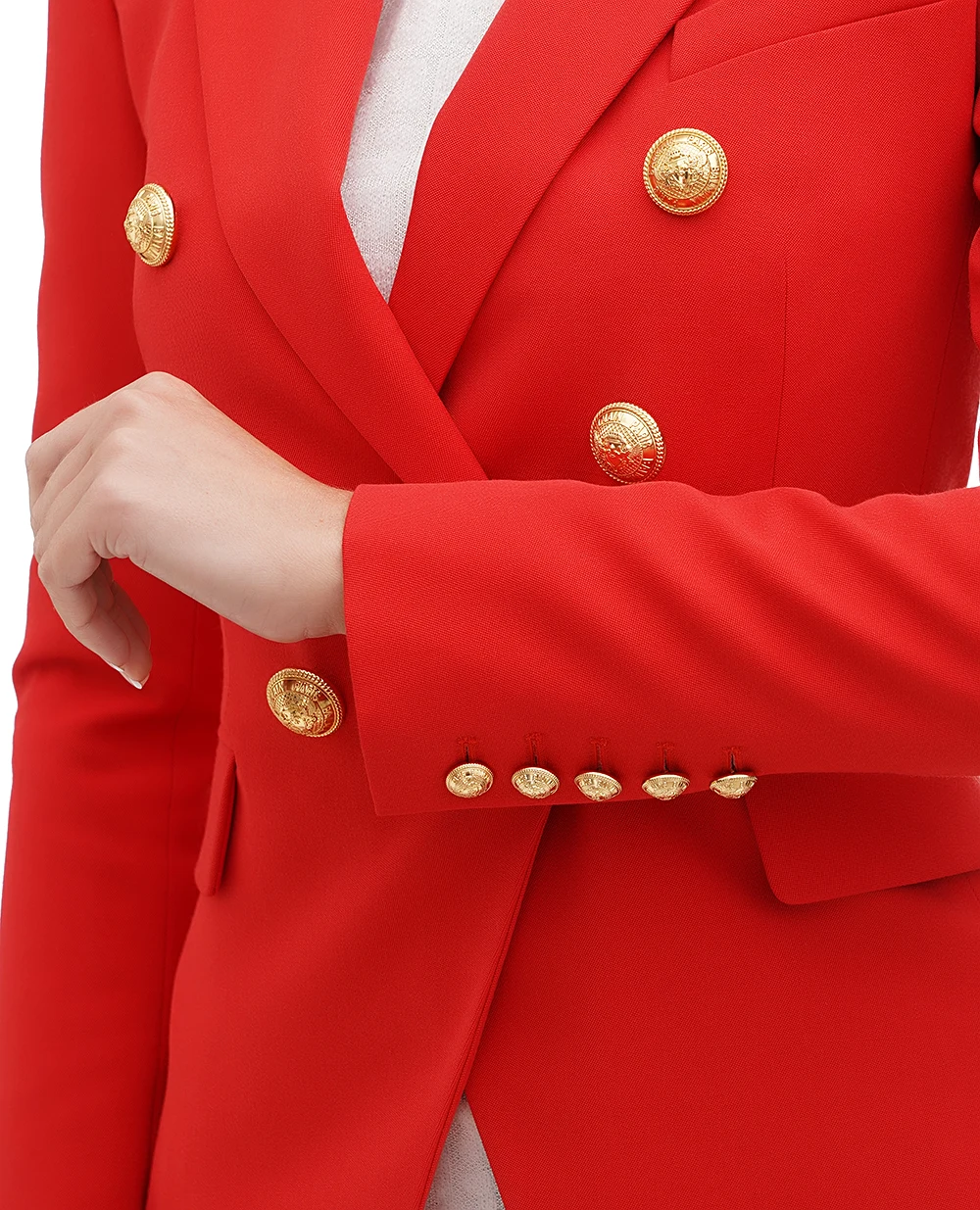 Вовняний жакет Balmain BF1SG008WC09, червоний колір • Купити в інтернет-магазині Kameron